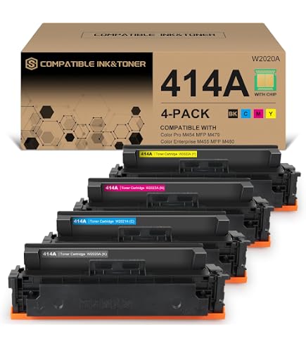 Amazon.com: 414X Toner Cartridges 4 Pack High Yield Compatible for
